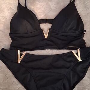 Victoria's Secret Pink and Black Bikini